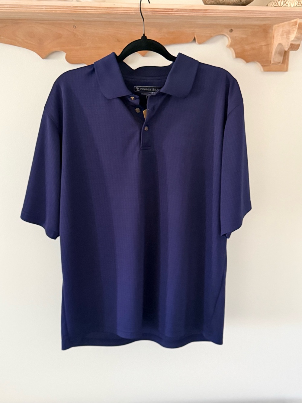 Pebble Beach Men's Navy Blue Polo Shirt